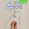 GUARDA-CHUVA INTERATIVO PARA COLORIR DIA DA ÁGUA