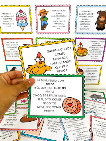 PARLENDAS PARA BRINCAR - 30 FICHAS