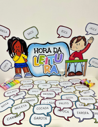 HORA DA LEITURA - PAINEL + FICHAS