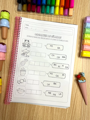 COMBO APOSTILAS - ORGANIZE AS SÍLABAS (SIMPLES E COMPLEXAS)