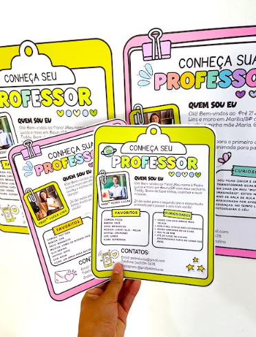 CARTAZ - CONHECENDO SEU(A) PROFESSOR(A)!