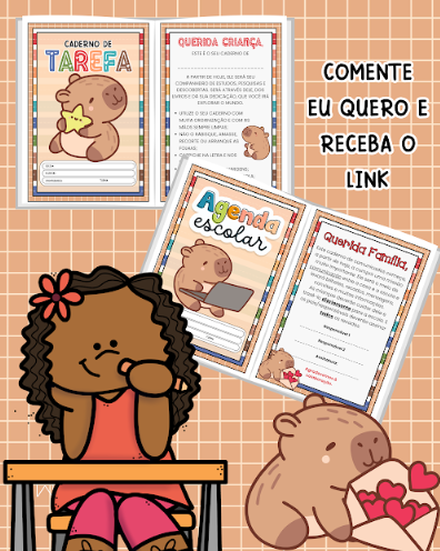 CAPAS PARA CADERNOS - CAPIVARAS - Imagem 3