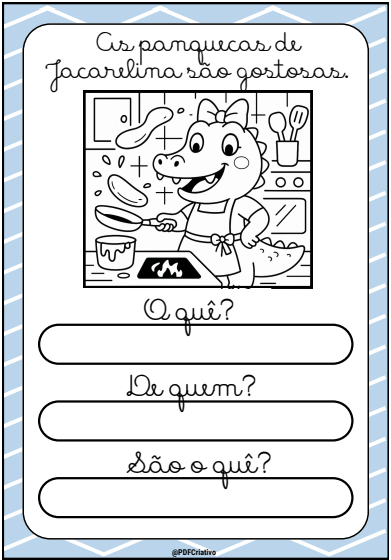 64 FICHAS DE INTERPRETAÇÃO DE FRASES COM DESENHOS PARA COLORIR - Imagem 5