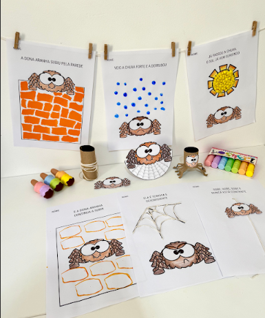 KIT DE ATIVIDADES DE ARTES - TEMA: A DONA ARANHA