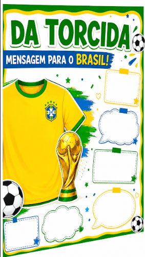 PAINEL MURAL DA TORCIDA - COPA DO MUNDO - Imagem 3